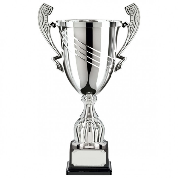 LARGE SILVER METAL HANDLED TROPHY CUP AVAILABLE IN 4 SIZES